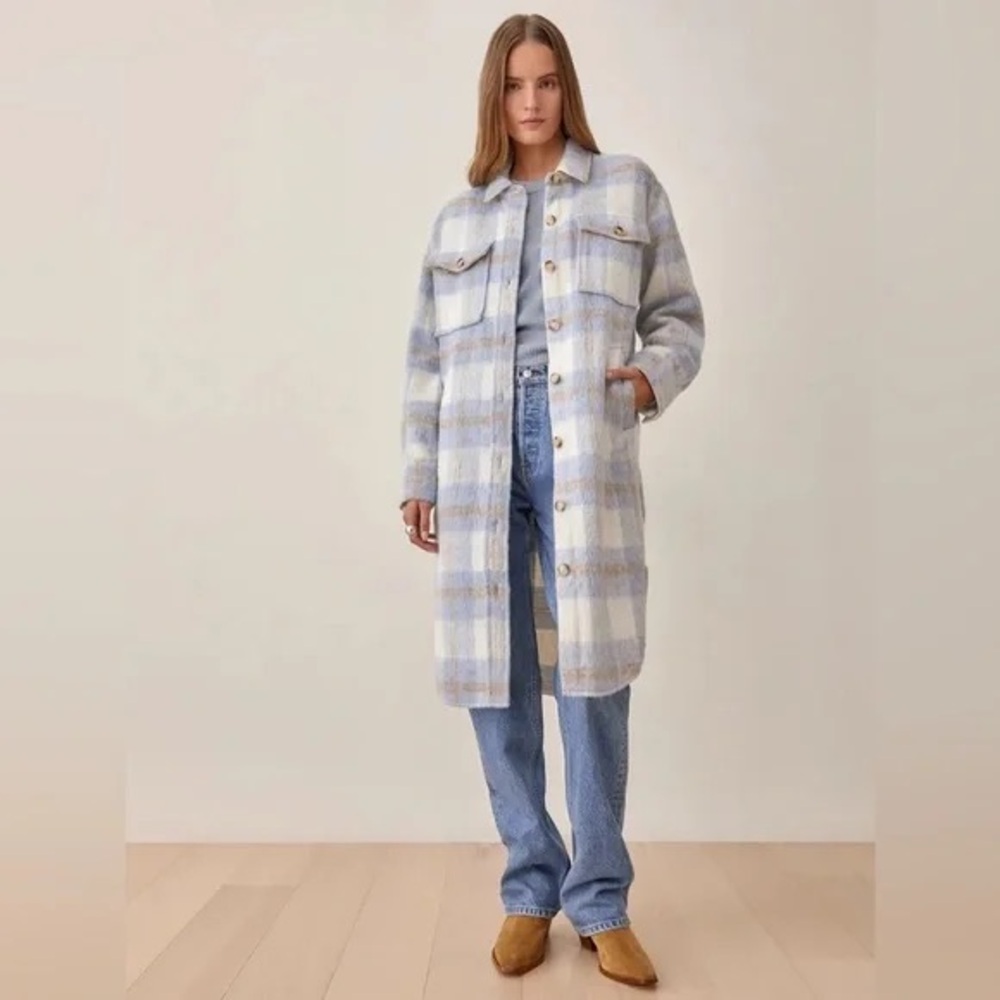 REFORMATION Ainslie checkered coat